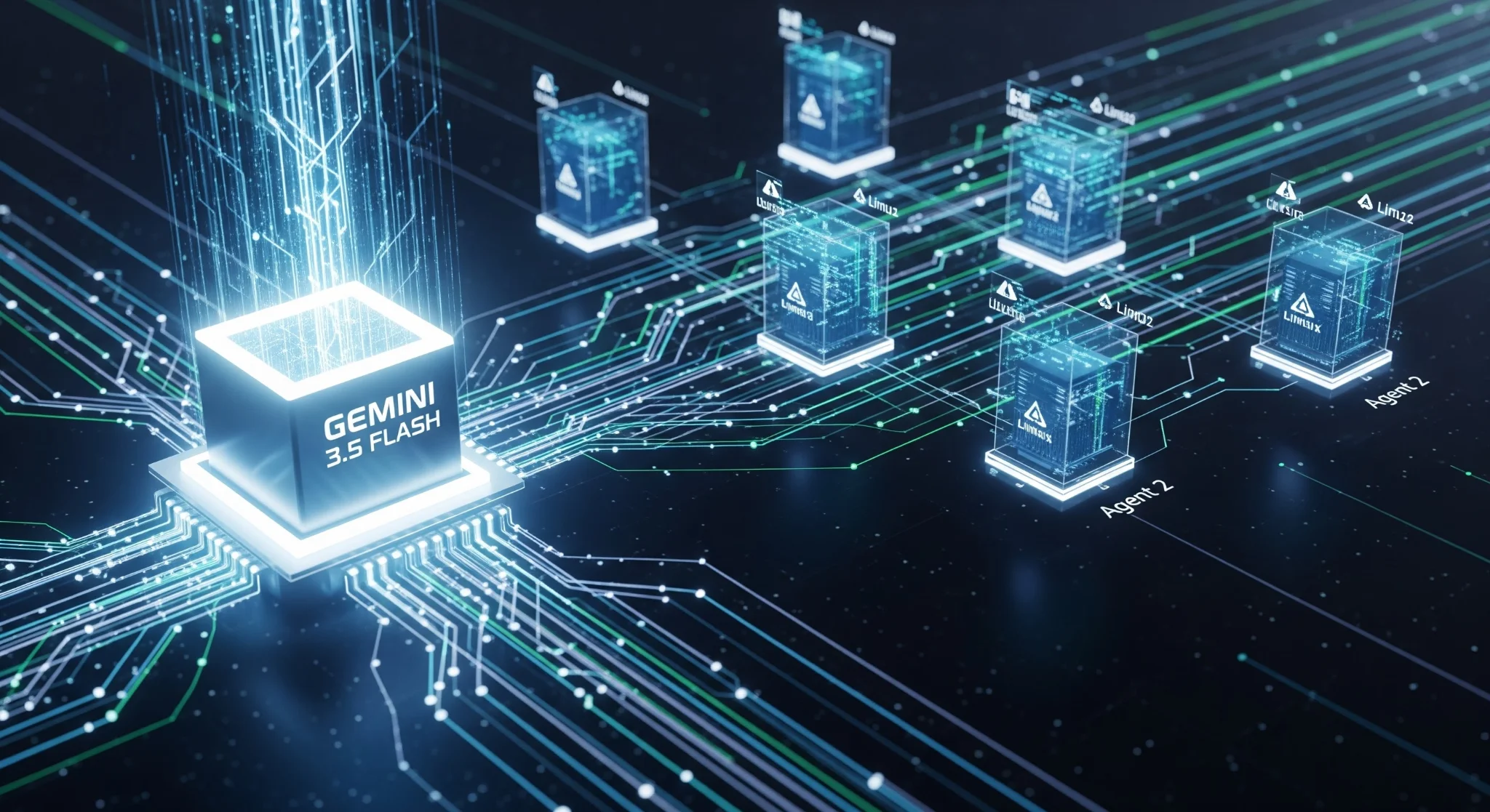 Gemini 3.5 Flash powering parallel multi-agent orchestration in Antigravity 2.0